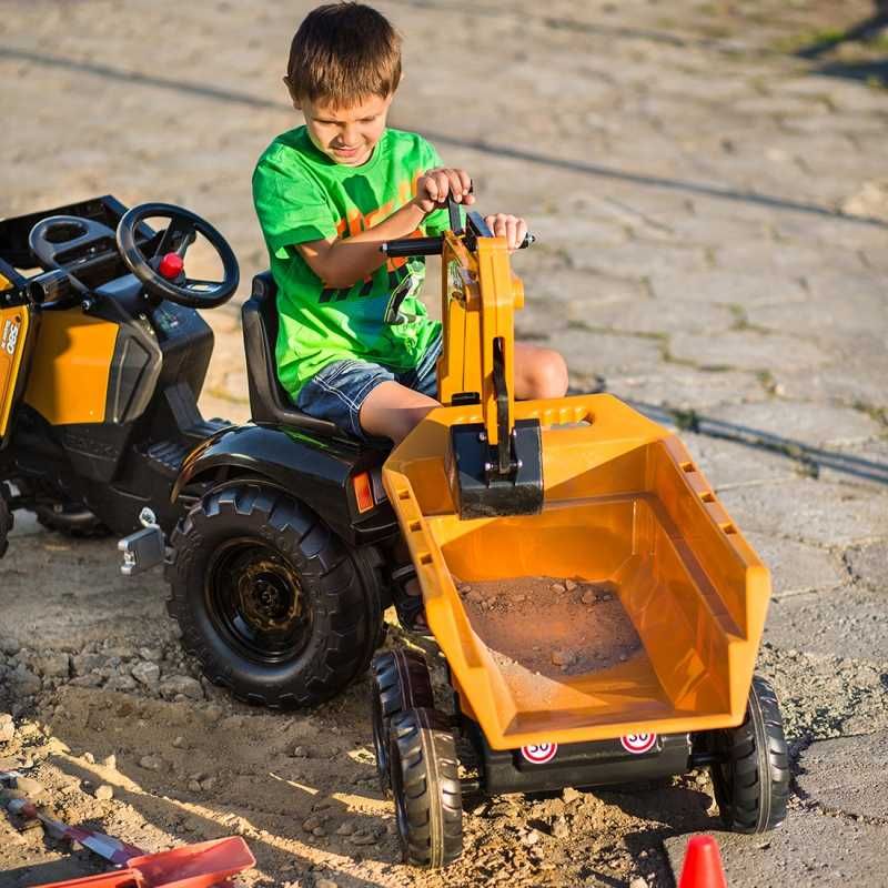 997W Traktor na pedały Pomarańczowy z Przyczepką Ruchoma Łyżka od 3 La
