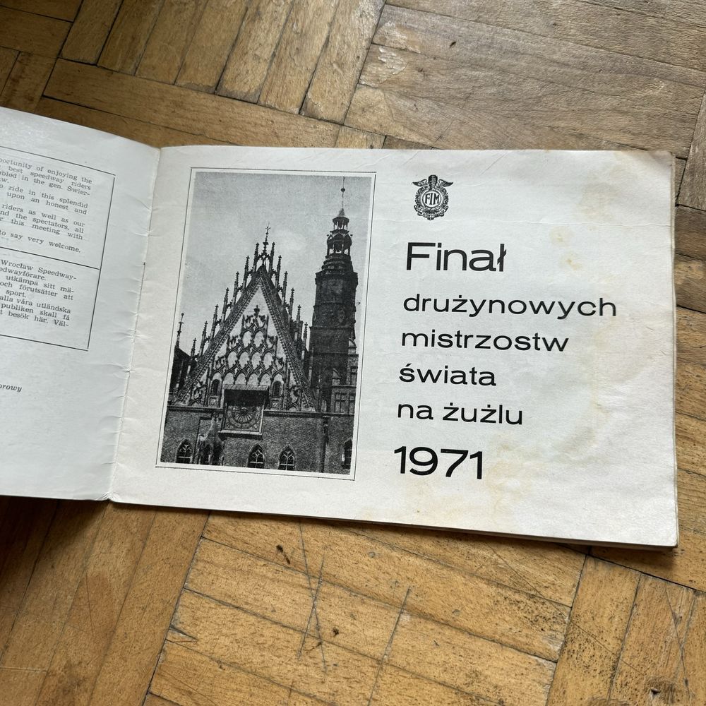 Program żużel wrocław 1971 mistrzostwa świata broszura