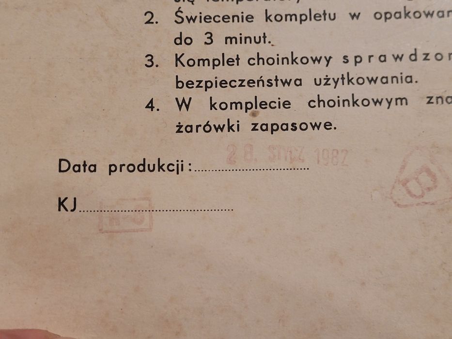 Lampki choinkowe jak świeczki PRL 1982r