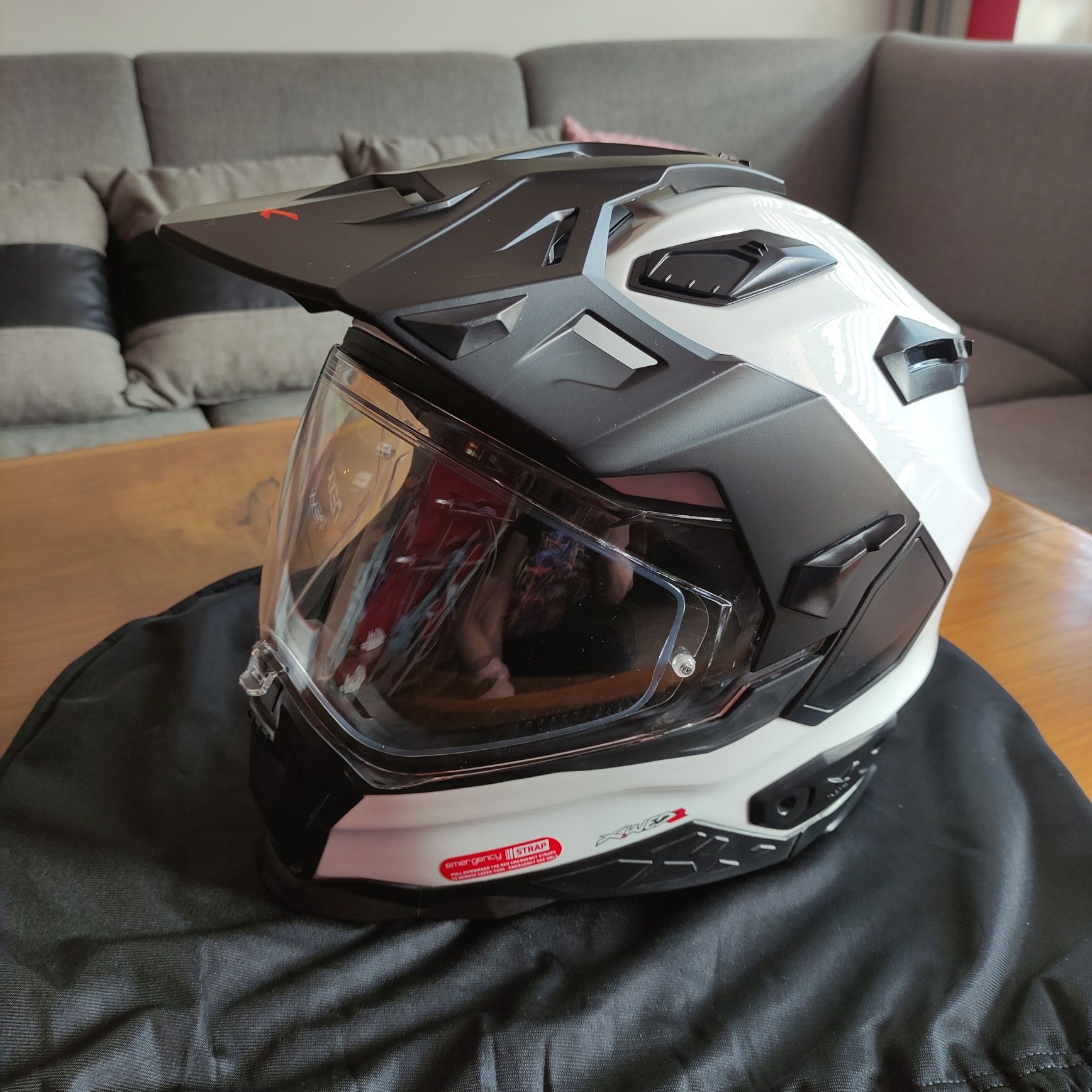 Kask motocyklowy dualowy Nexx X.WED 2 White Biały XXL enduro adventure