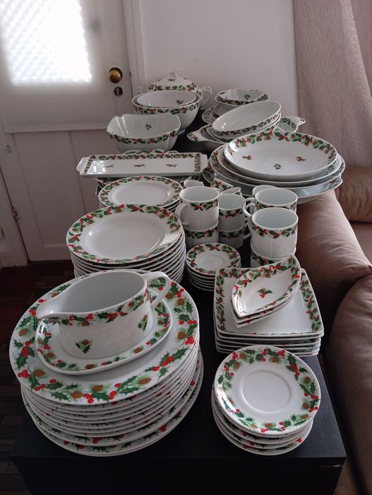 Conjunto loiça de Natal Novo 100 peças