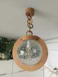Drewniana Lampa prl retro