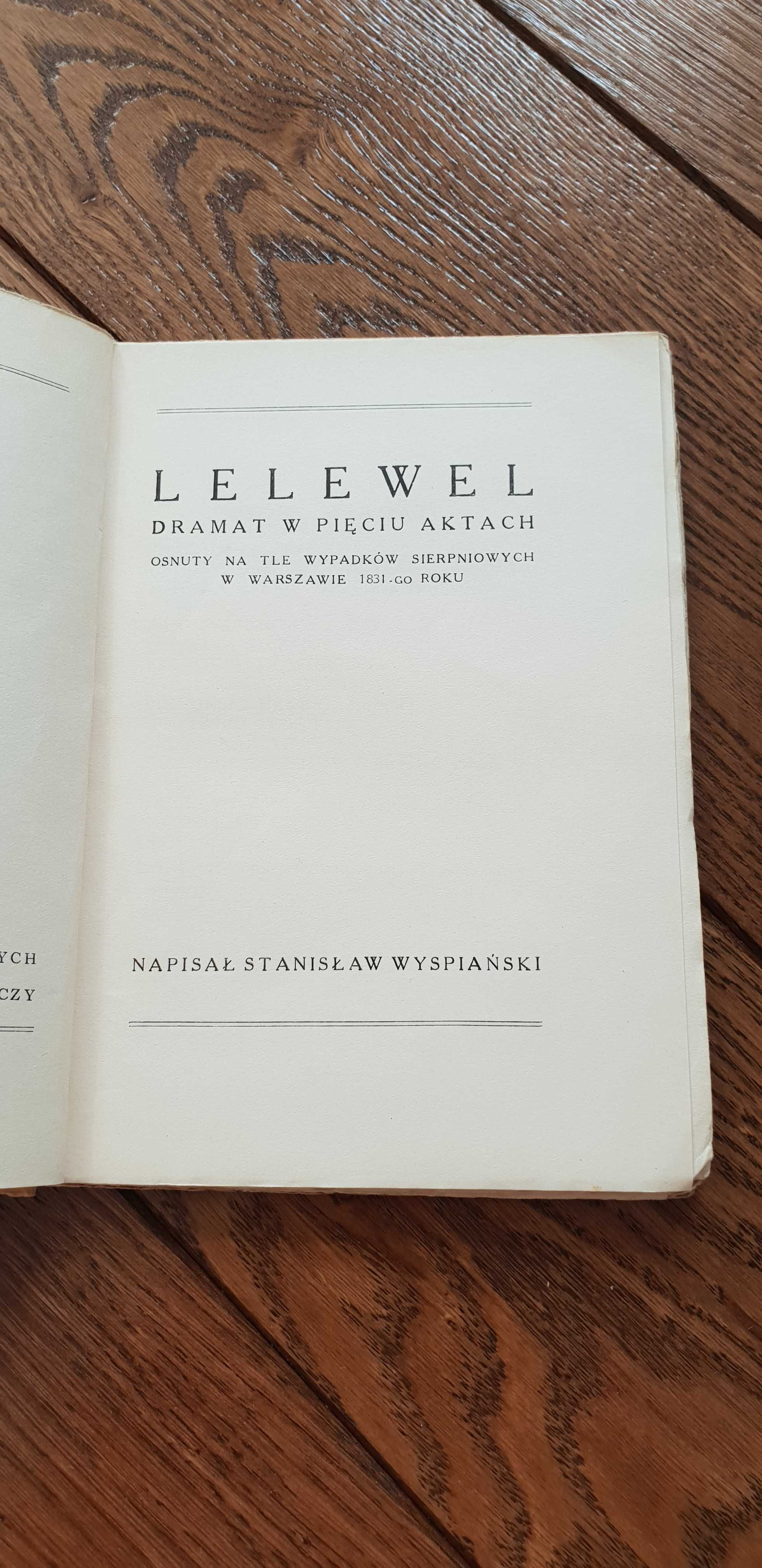 Książka rok 1908 "Lelewel" Stanisław Wyspiański -  115 lat