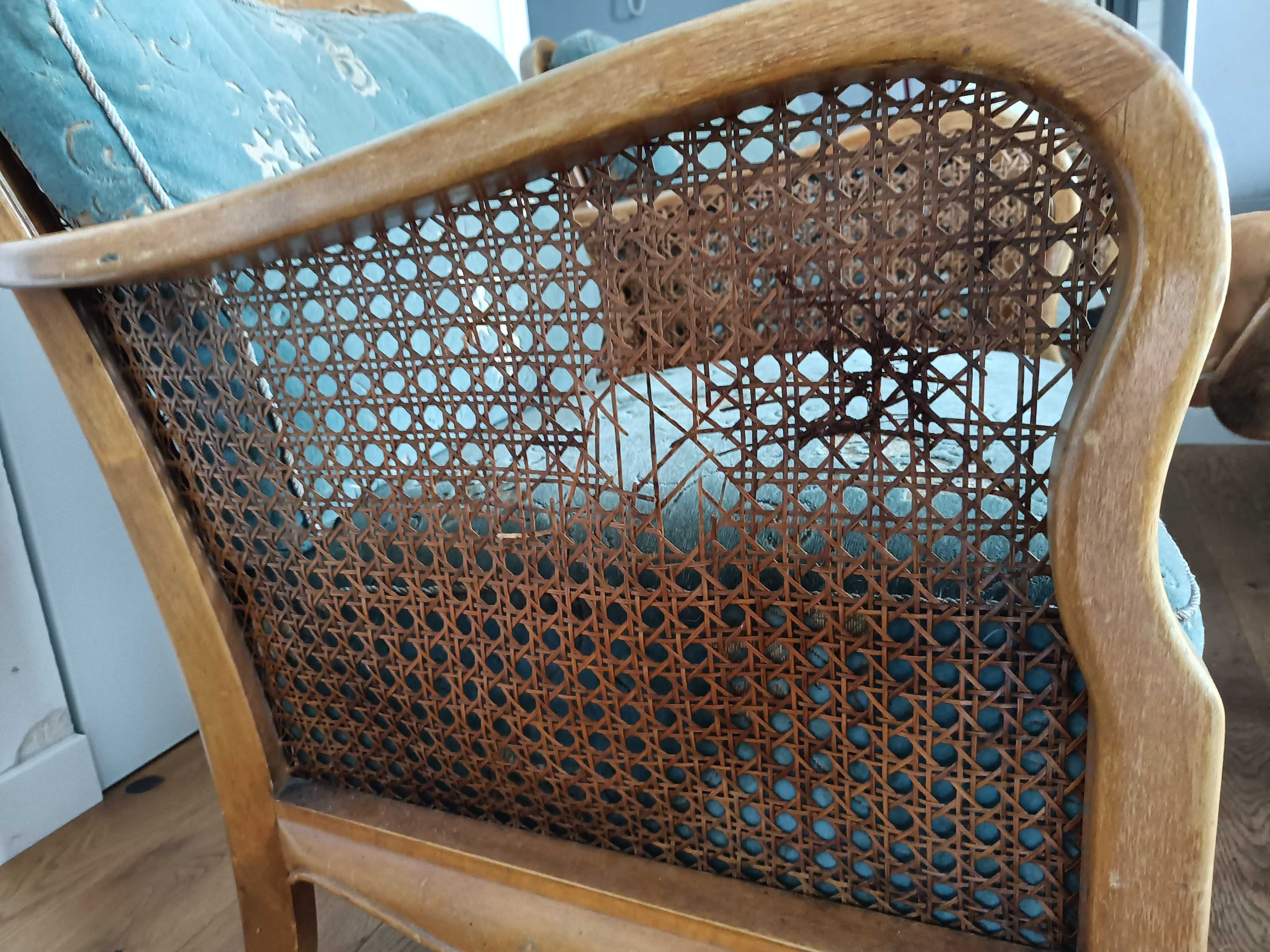 Fotele retro x 2 komplet 64x71 szerokość 38cm siedziko od ziemi