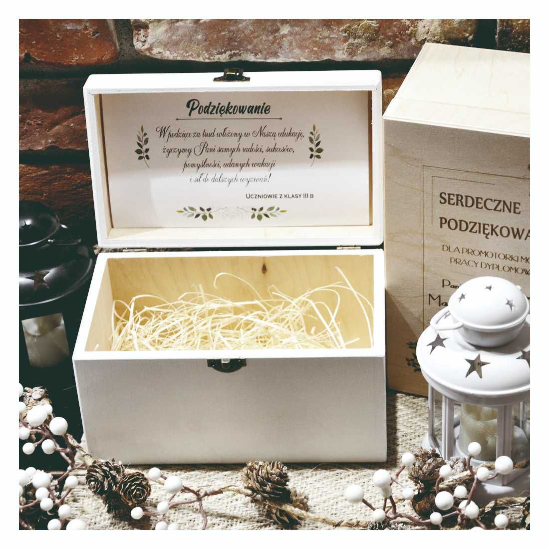 Pudełko na prezent dla nauczyciela na koniec roku, grawer BOX 25X17X11