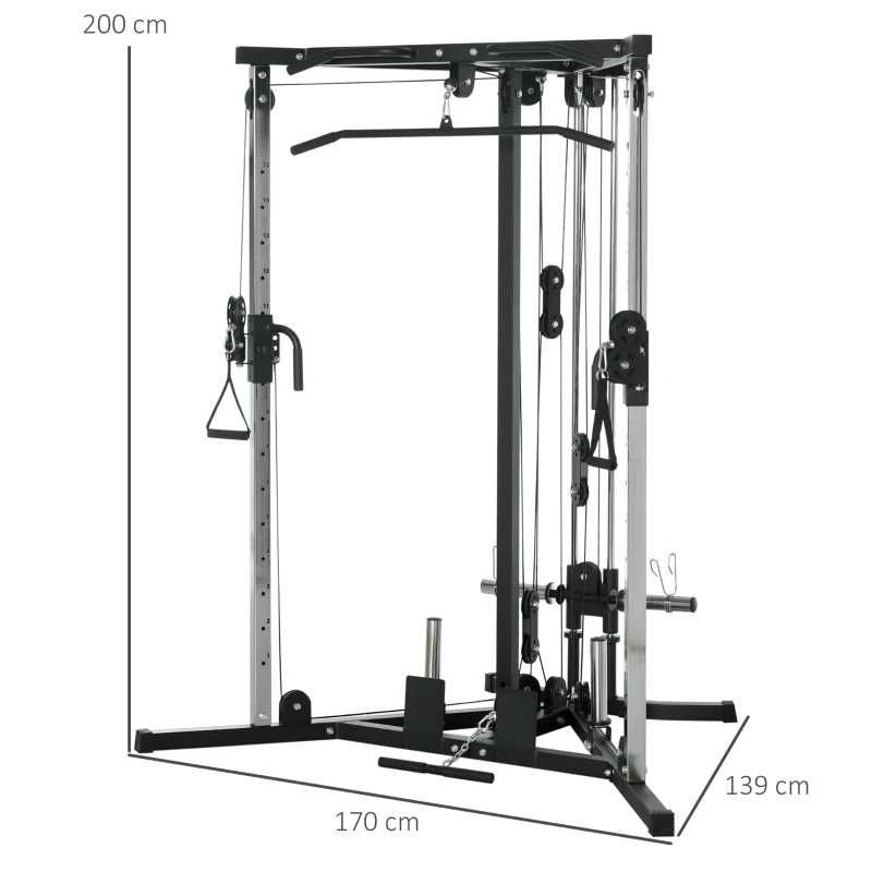 Máquina Multi Estação - Carga 120 kg - 170x139x200 cm - Preto
