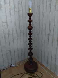 Lampa piękna drewniana stara po renowacji PRL retro vintage