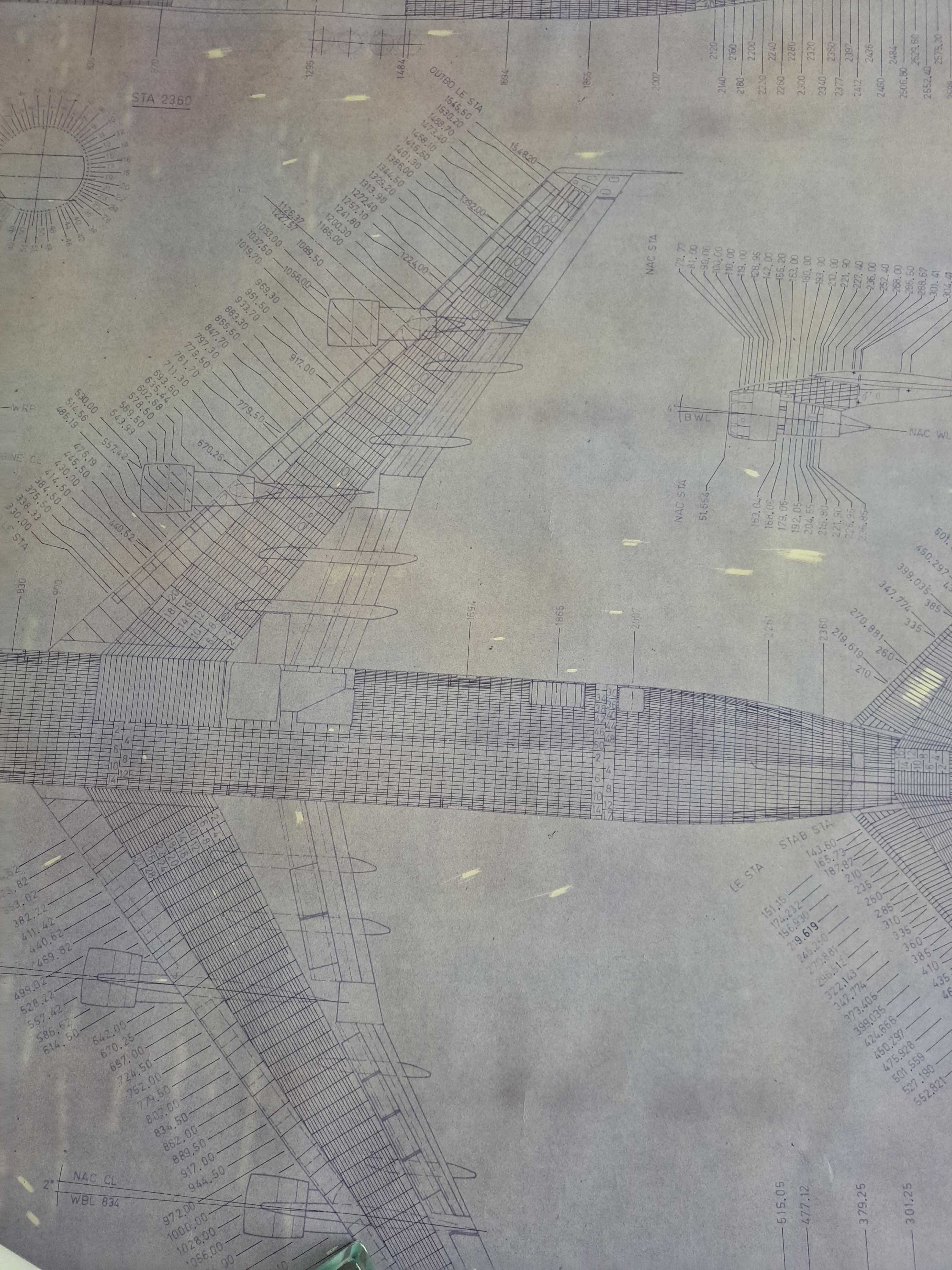 "Poster" Boeing 767 - Diagrama das Estações (1976) (Avião)