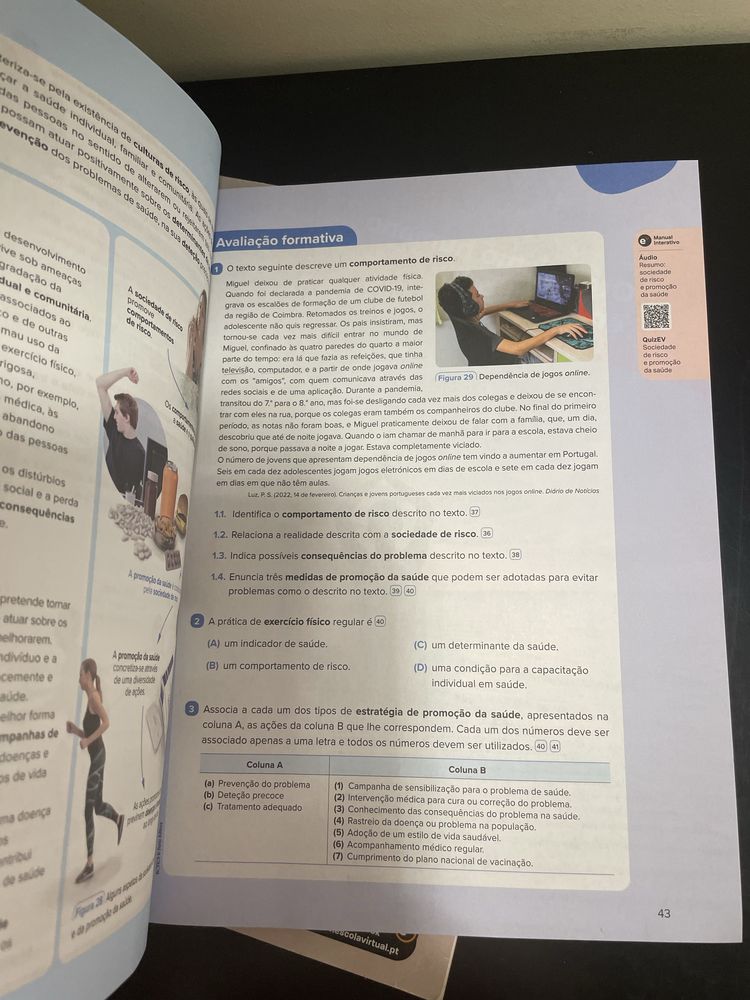 manuais parte 1 e 2 de ciências de 9 ano