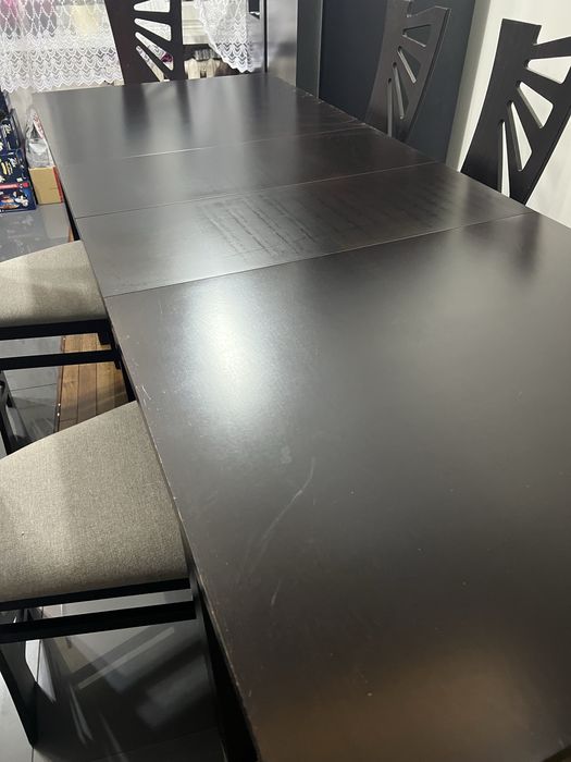 Stół rozkładany + 6 krzeseł