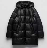 Куртка зимова з екошкіри zara 54 розмір