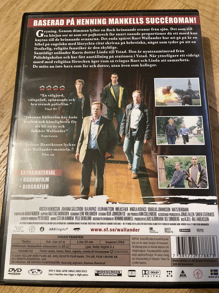 Nim nadejdzie mróz Wallander Henning Mankell film DVD szwedzki svenska