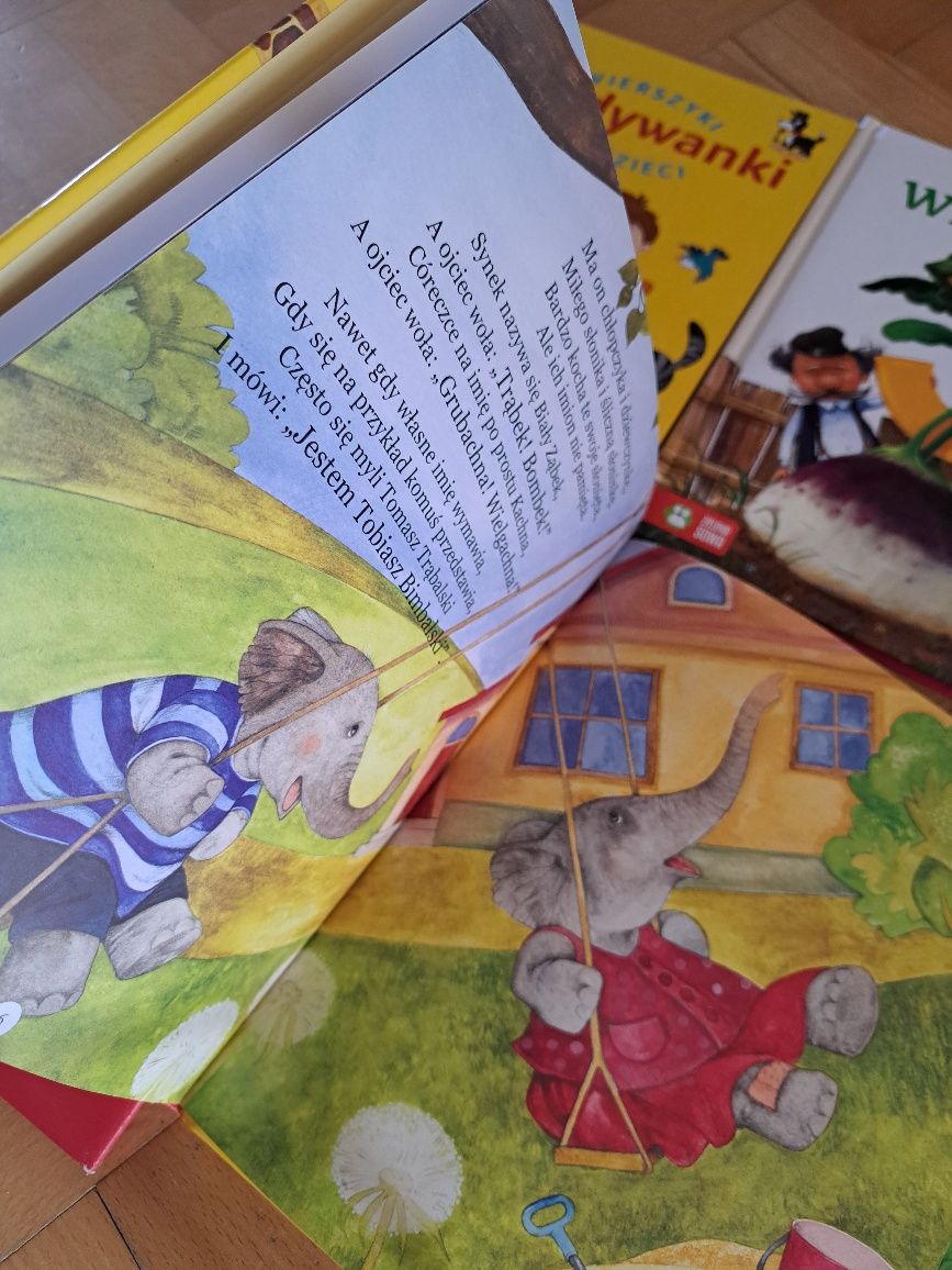 Zestaw ksiazek wiersze dla dzieci zoo Slon Trabalski + GRATIS