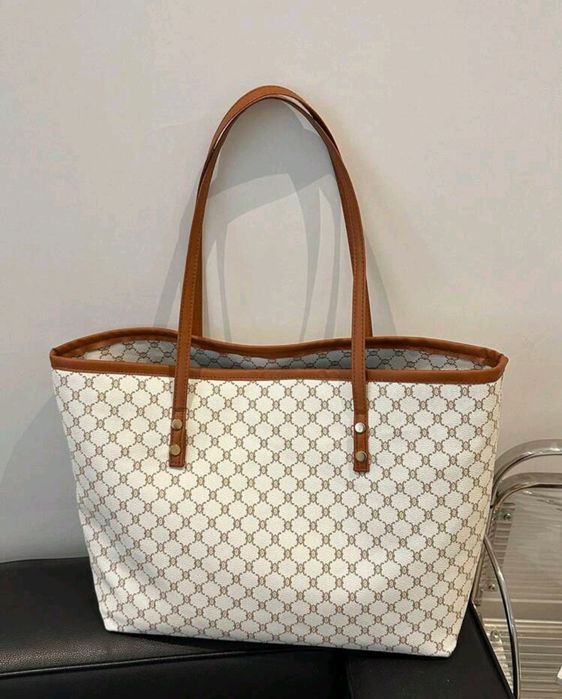 Nowa torebka damska z portmonetką Duża na zamek BIAŁA