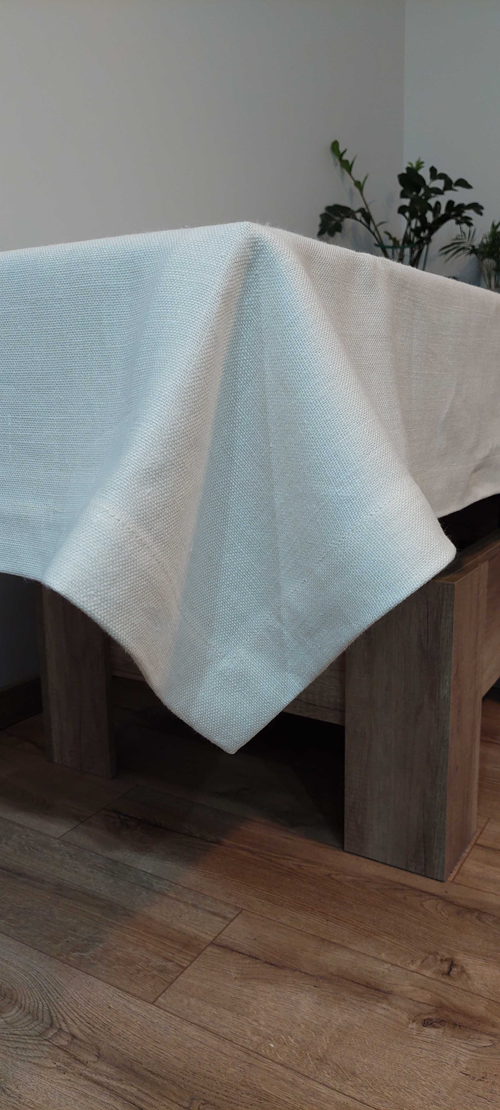 Obrus lniany naturalny ekri szyty w elegancką kopertę 140 cm X 240 cm