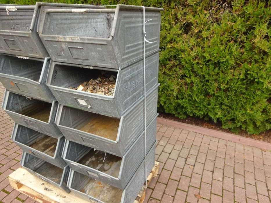 Skrzynka kuweta magazynowa SSI SCHAFER Duże metalowa ocynk mocna