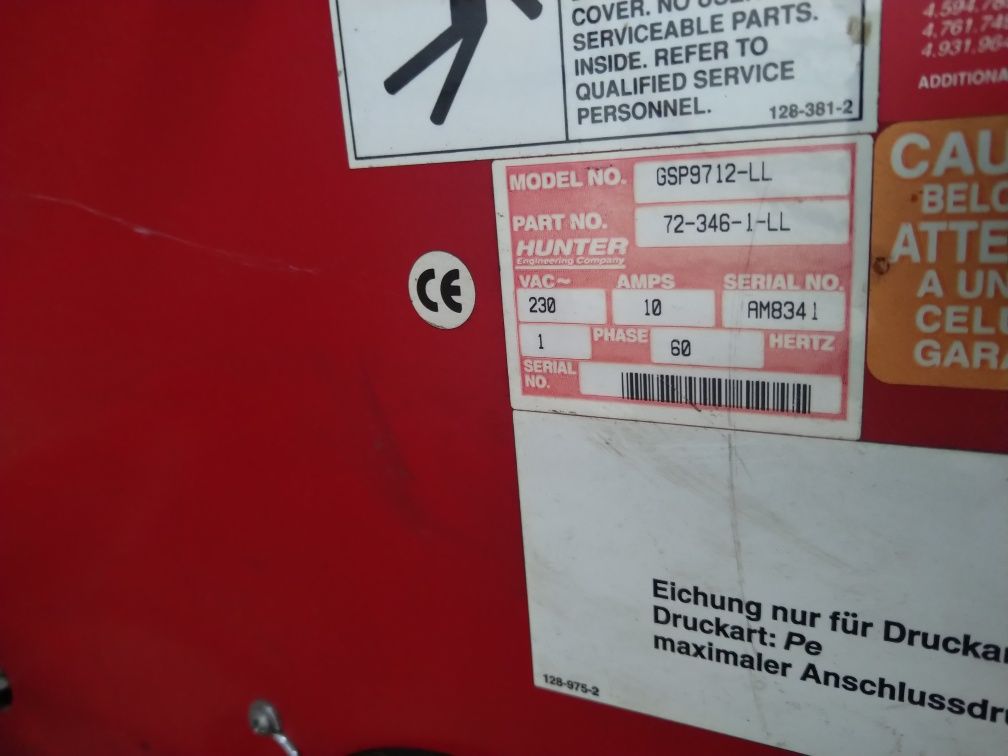 Wyważarka Hunter GSP 9700 z testem drogowym, po serwisie, drukarka