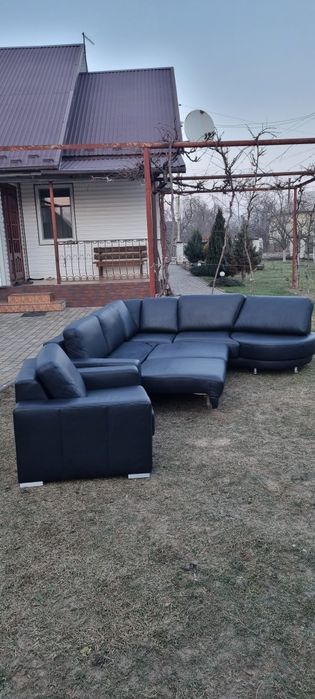 Шкіряний-Кожаний Розкладний куток-Диван