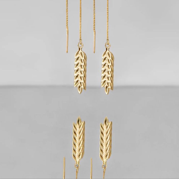 Сережки і підвіска «Цілунок сонця» пшеничні колоски Ні грама драми