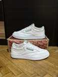 Кроссовки Reebok Club C 85. Кеды. 42. Белые. Кожаные. Свитшот. Худи