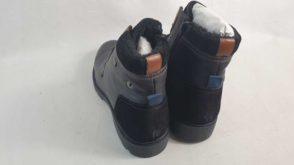 ocieplone trzewiki męskie skóra naturalna 45