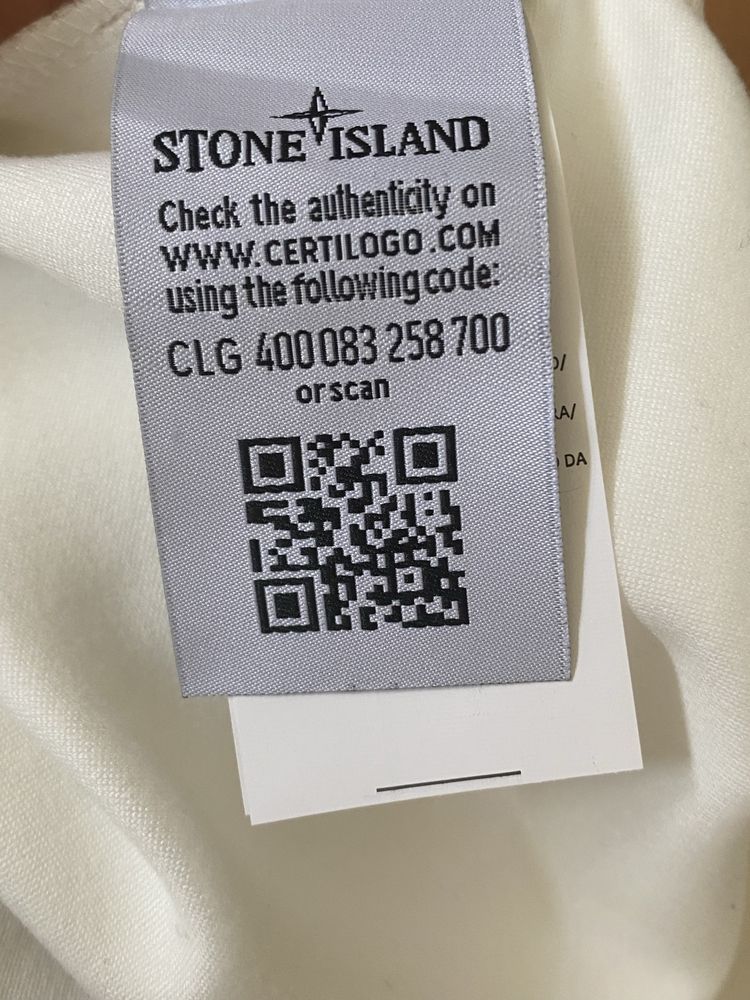 Sweat/Camisola Stone Island Branca L nova com etiquetas