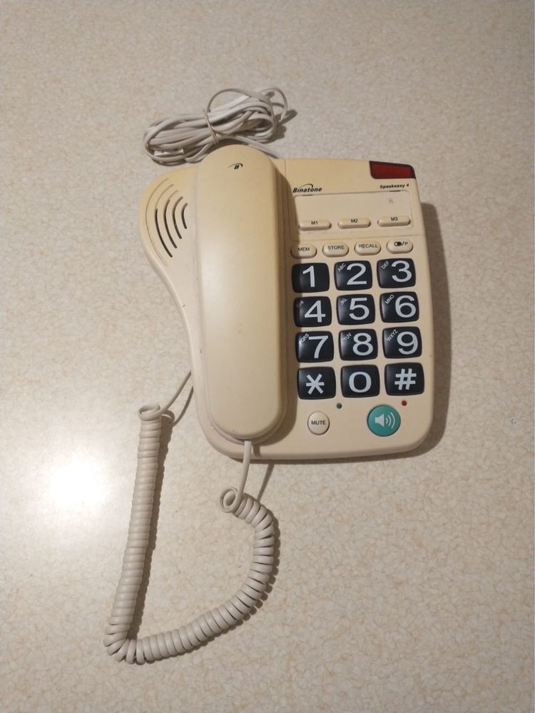 Telefon retro biały 23 cm długości