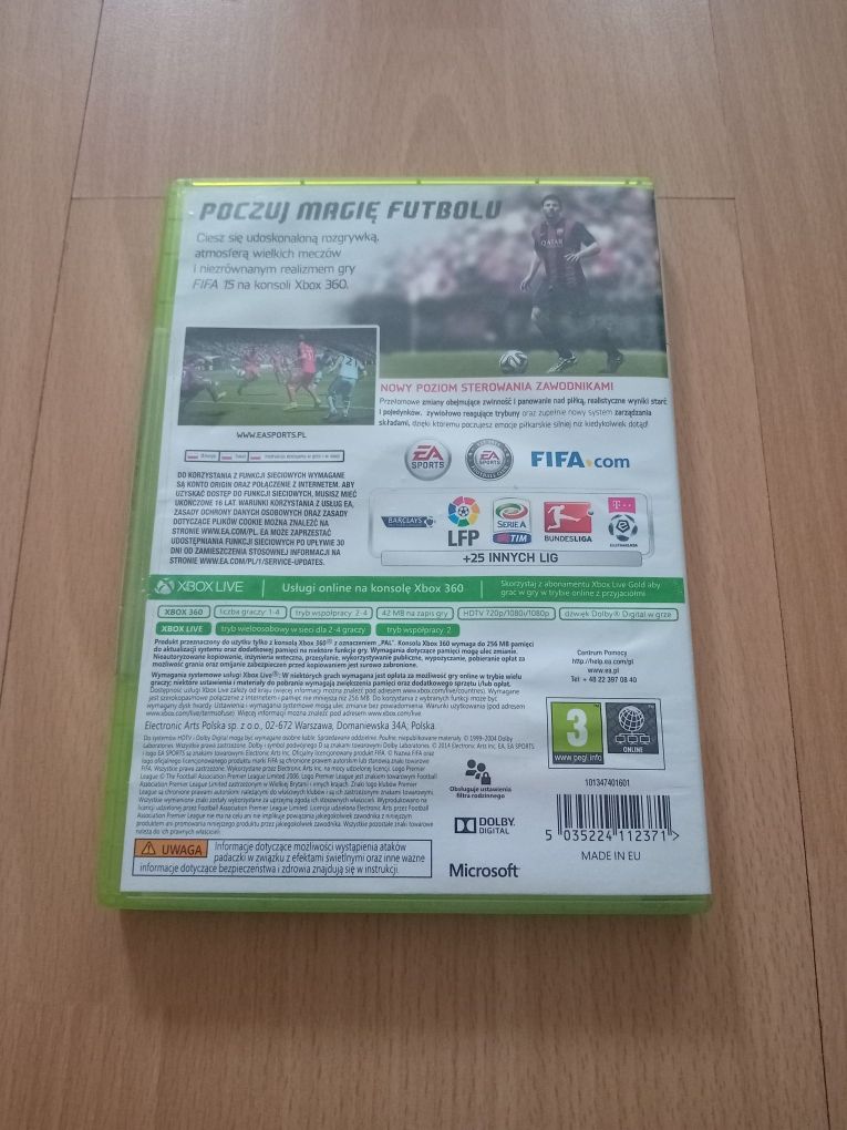 Gra fifa 15 xbox 360