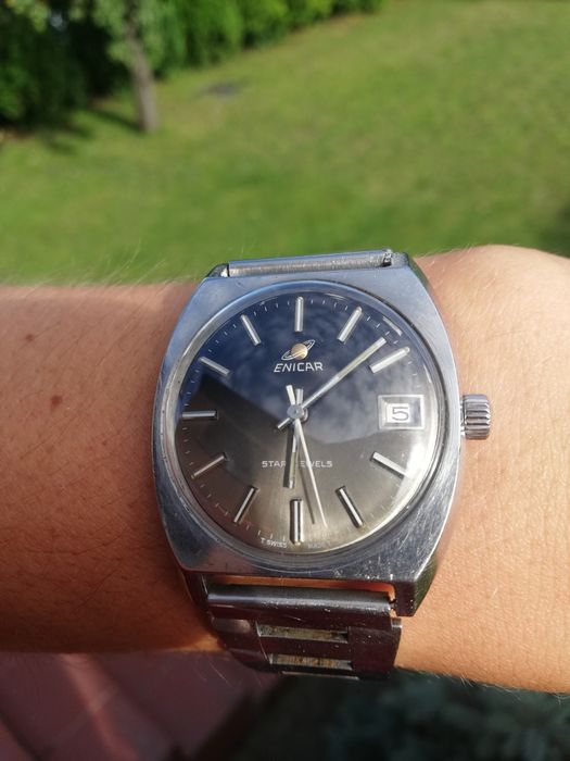 Zegarek Enicar Star Jewels na bransolecie cały oryginalny Sprawdź inne