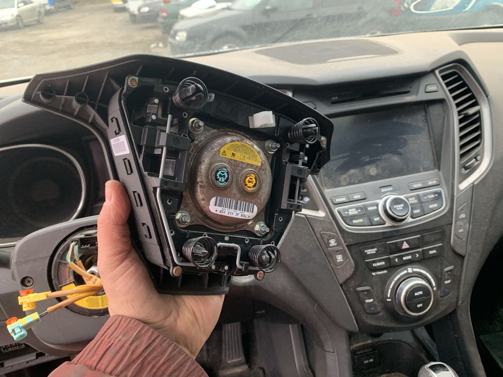 Подушка в руль, airbag, колена hyundai santa fe 13-18год