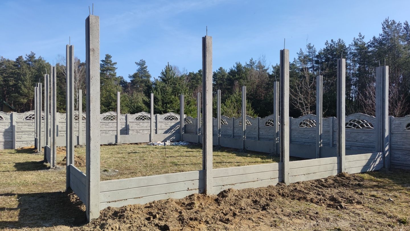 Ogrodzenia, garaże, wiaty, budynki z płyt beton