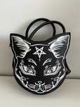 Torba torebka gotycka kot pentagram czarna do reki na ramie lolita y2k
