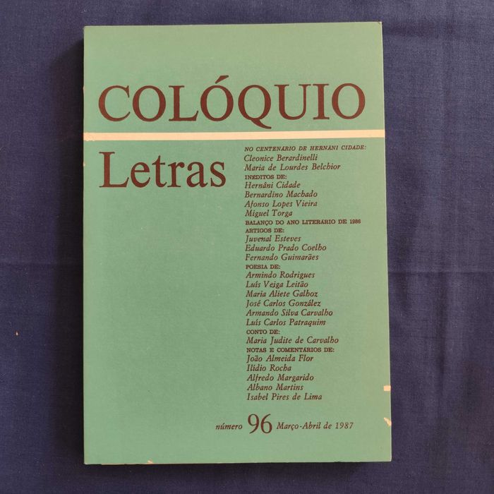 Revista Colóquio Letras 96 - Março-Abril 1987