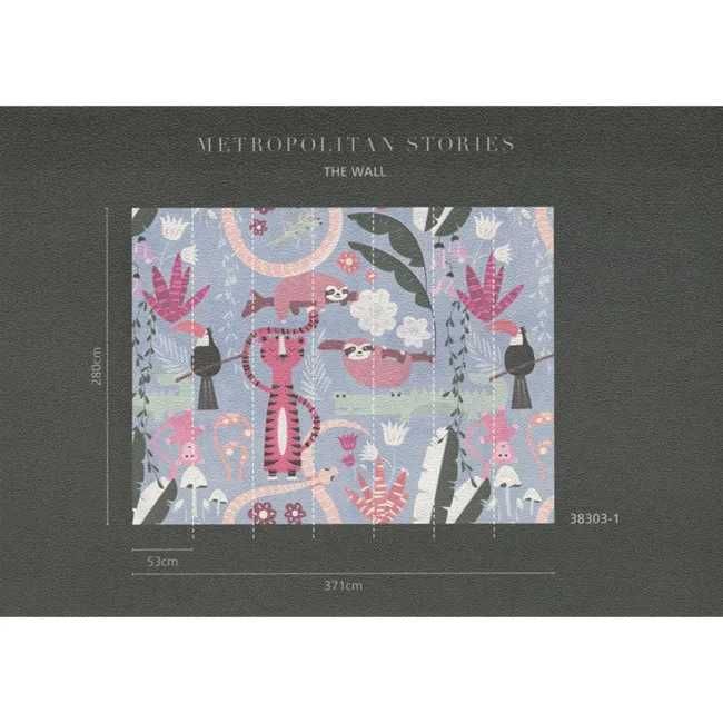 Tapeta panoramiczna dziecięca Metropolitain Stories 371 x 280 cm KIDS