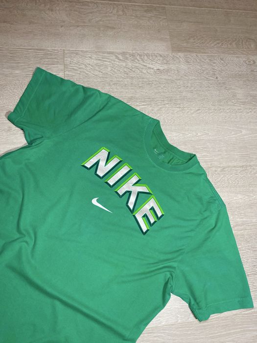 Męska Koszulka Nike Zielona Bawełniana Modna Oryginalna Vintage XL