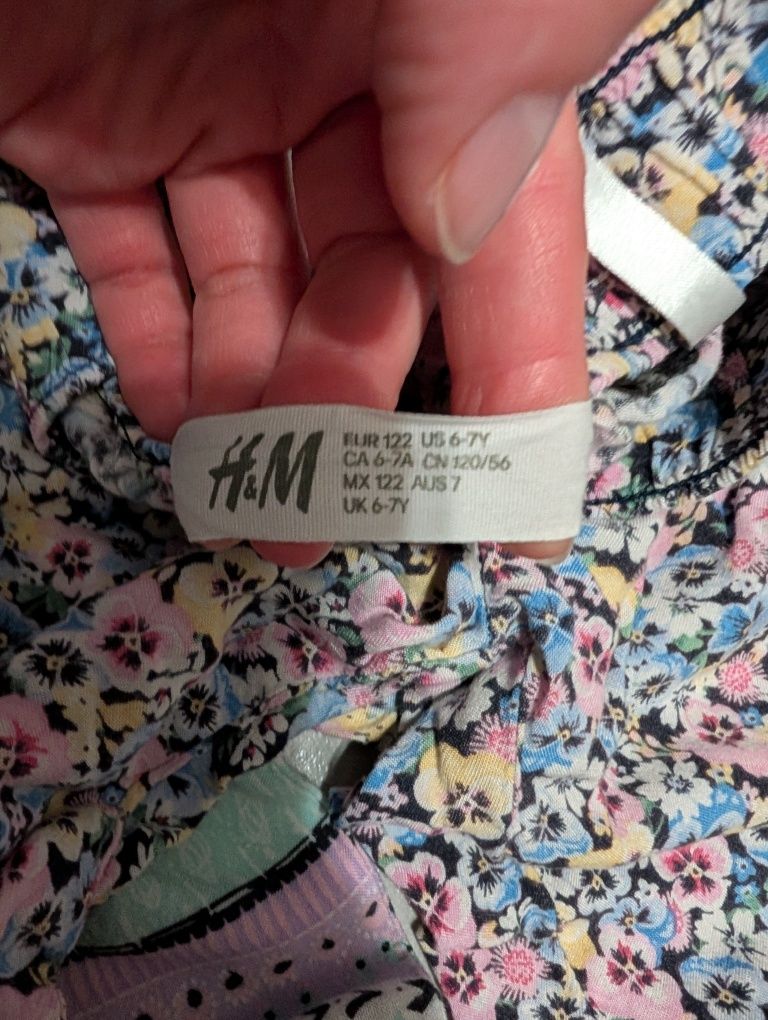 Paka ubranek dla dziewczynki letnie sukienki 10 szt next h&m 122 128