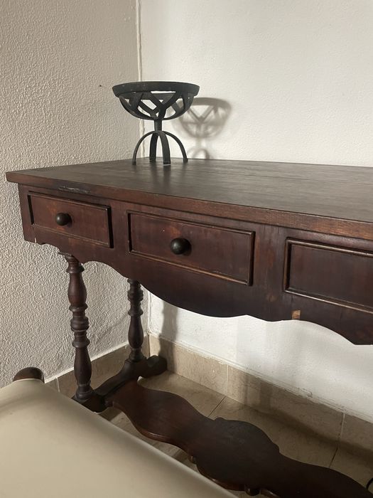 Sekeetária antiga, madeira maciça