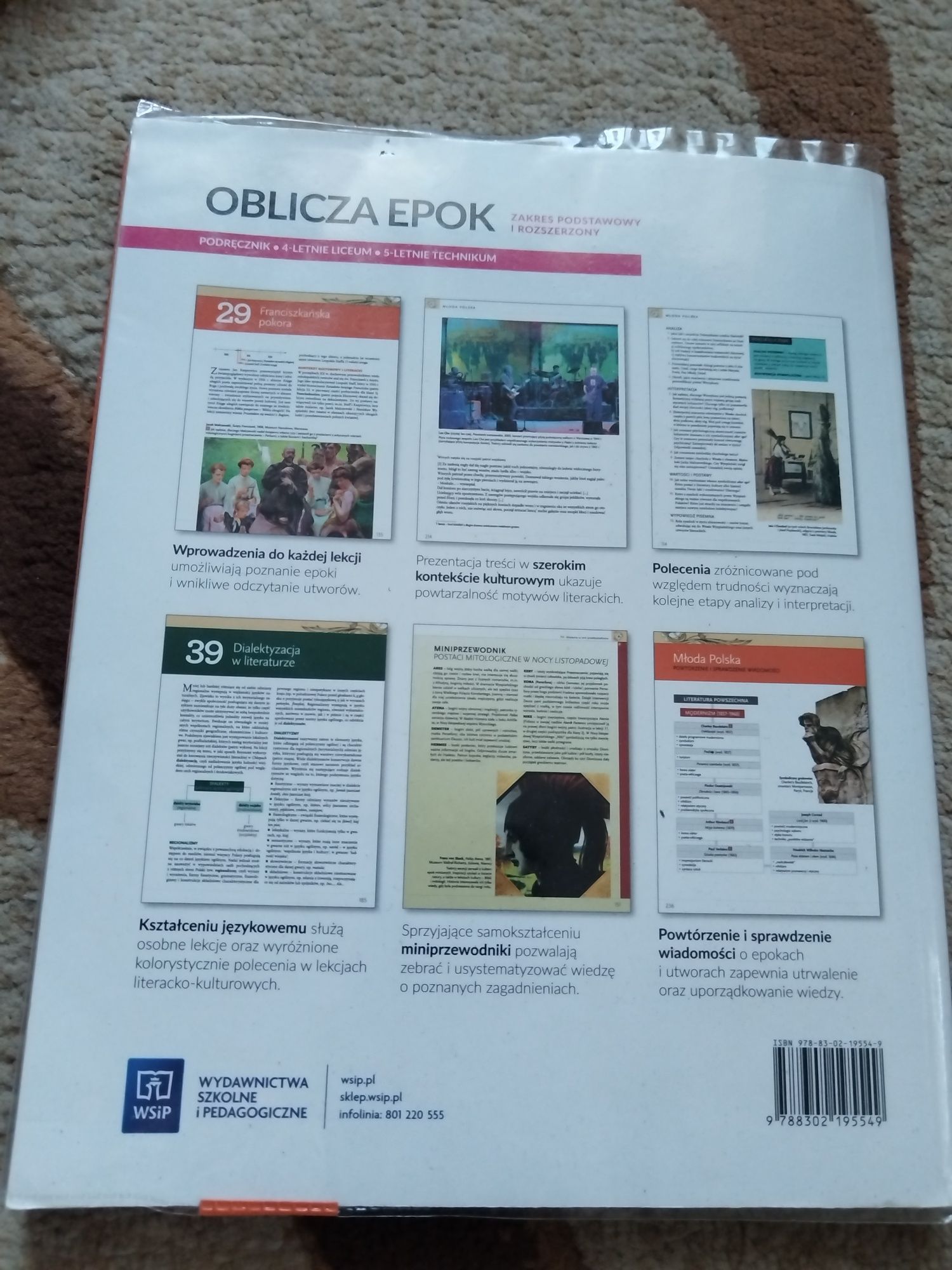 Podręczniki Oblicza epok 3.1 i 3.2.