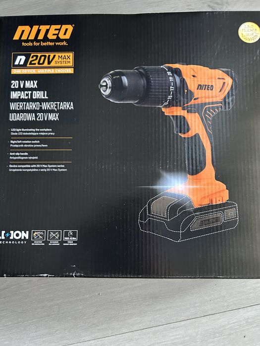 Wiertarko-wkretarka Niteo Nowa bateria i ładowarka Nowa