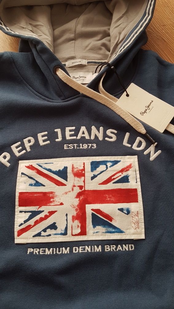 Pepe Jeans London bluza kangurka z kapturem unisex męska damska L Nowa