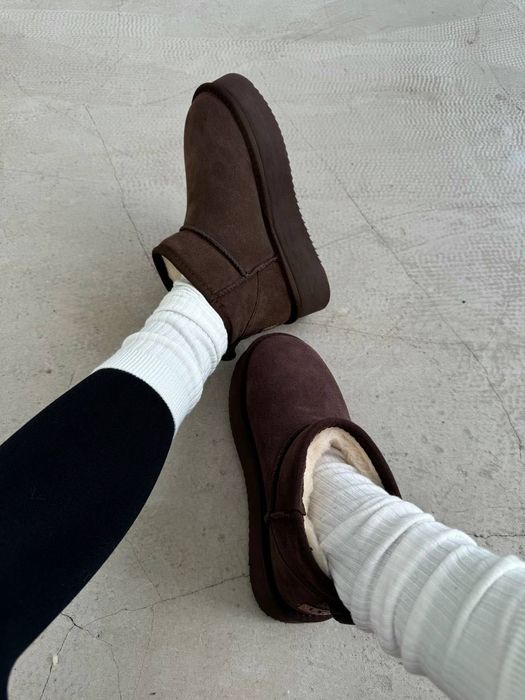 НОВИНКА! Ugg ultra mini platform dark chocolate suede 36 37 38 39 40