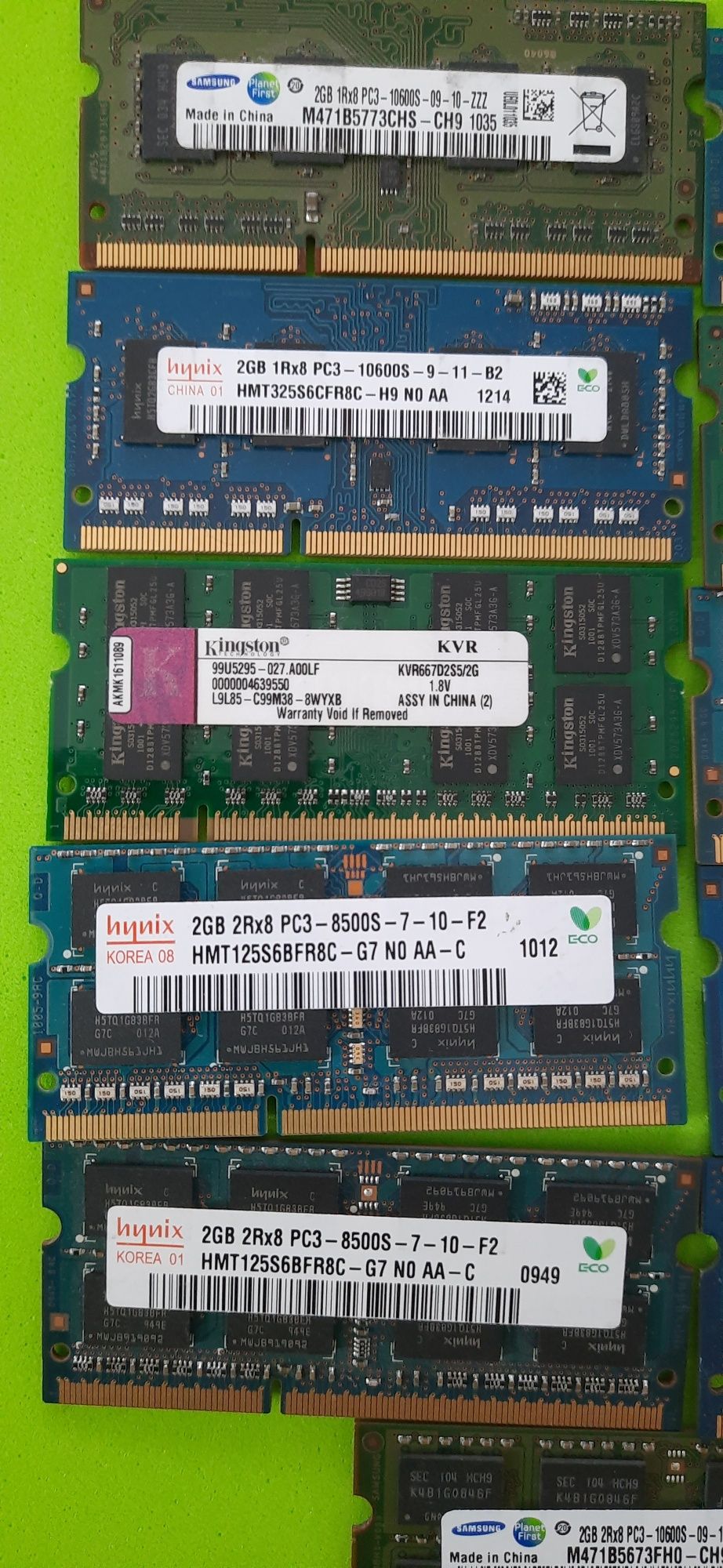 Memorias/Rams SO-DIMM de 2Gb DDR3  P/PORTÁTIL - Unid.