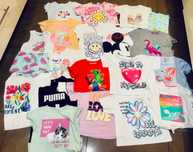Zestaw 57 szt. dla dziewczynki roz. 134 kurtki, bluzy, sukien, t-shirt