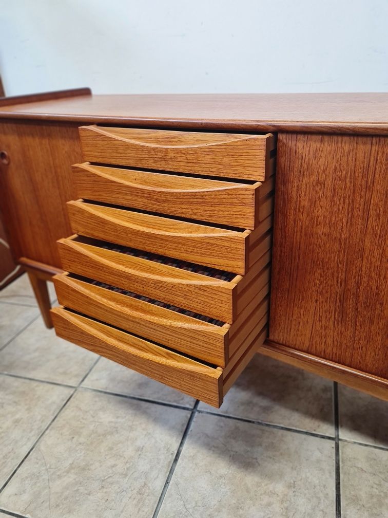 Komoda tekowa,sideboard,skandynawski design,Bräntorps, Szwecja, 1960