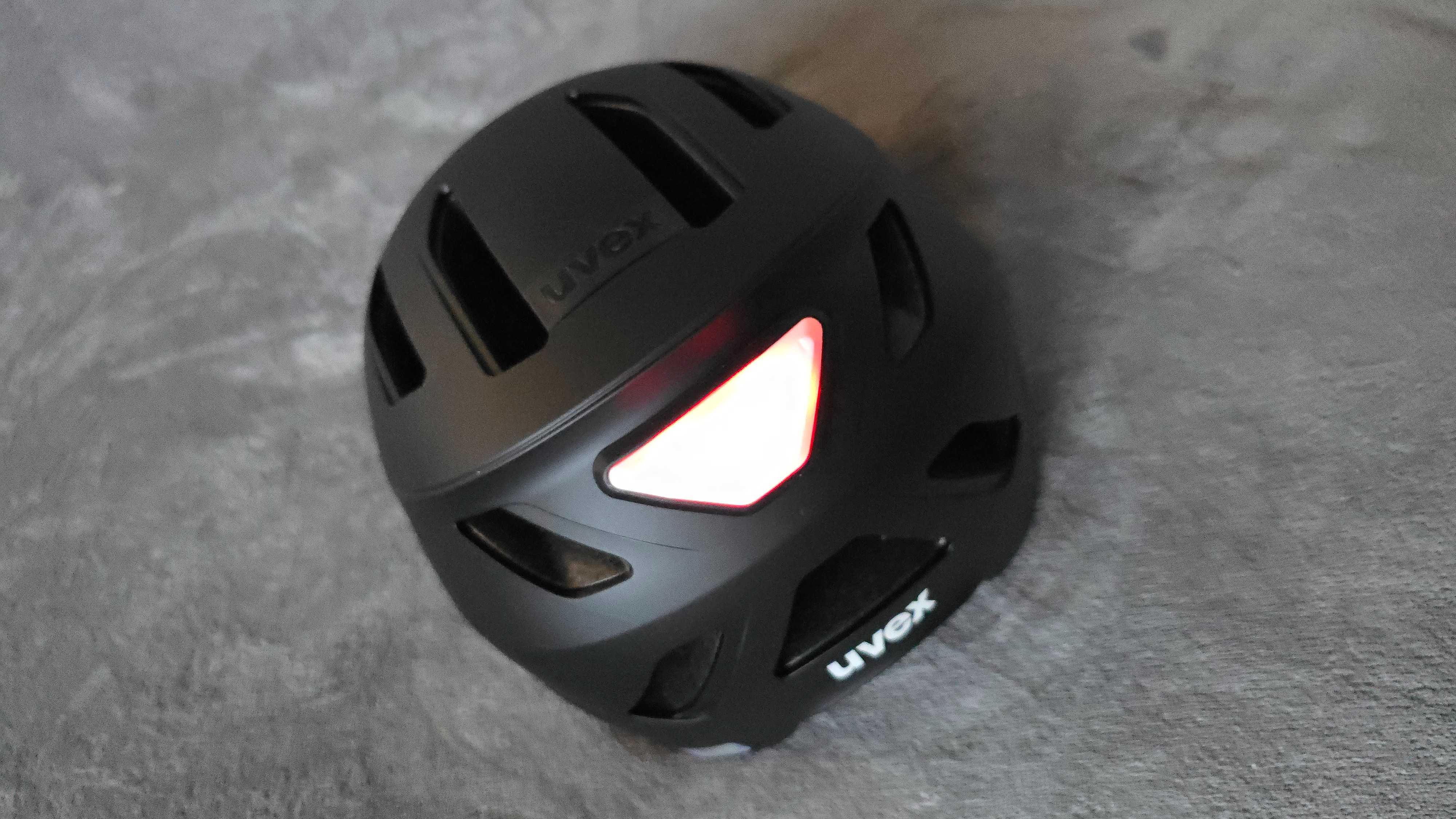 Kask rowerowy MTB miejski Uvex Urban Planet LED black mat 58-61cm