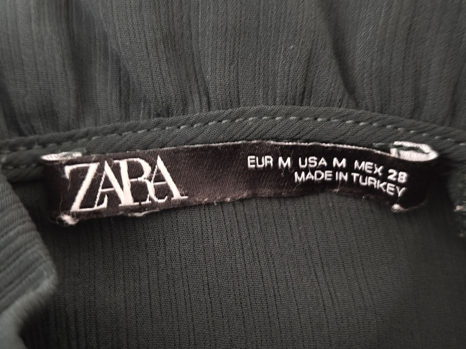 Elegancka bluzka z długim rękawem i falbankmi ZARA Rozmiar M / 38 / 10