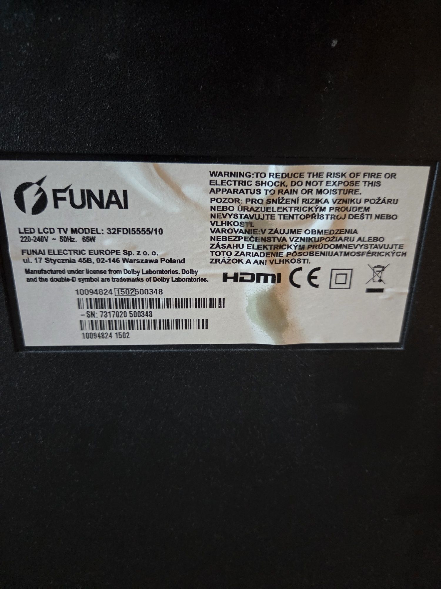 Telewizor FUNAI LED LCD 32FDI5555/10 z zestawem