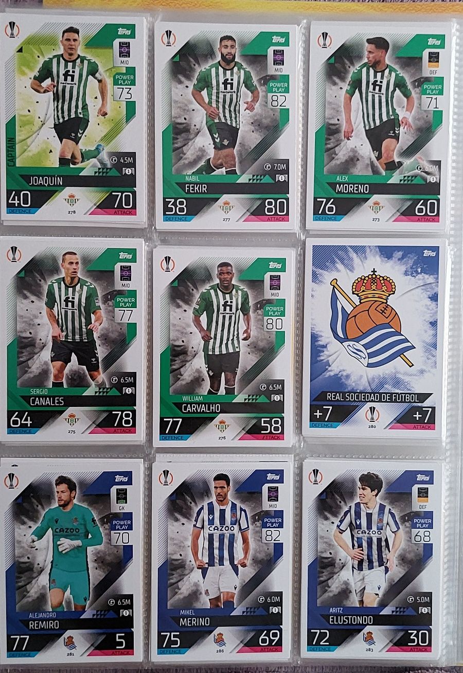 Topps Match Attax 2023 Cartas Novas Proteção Colecionador Autênticas