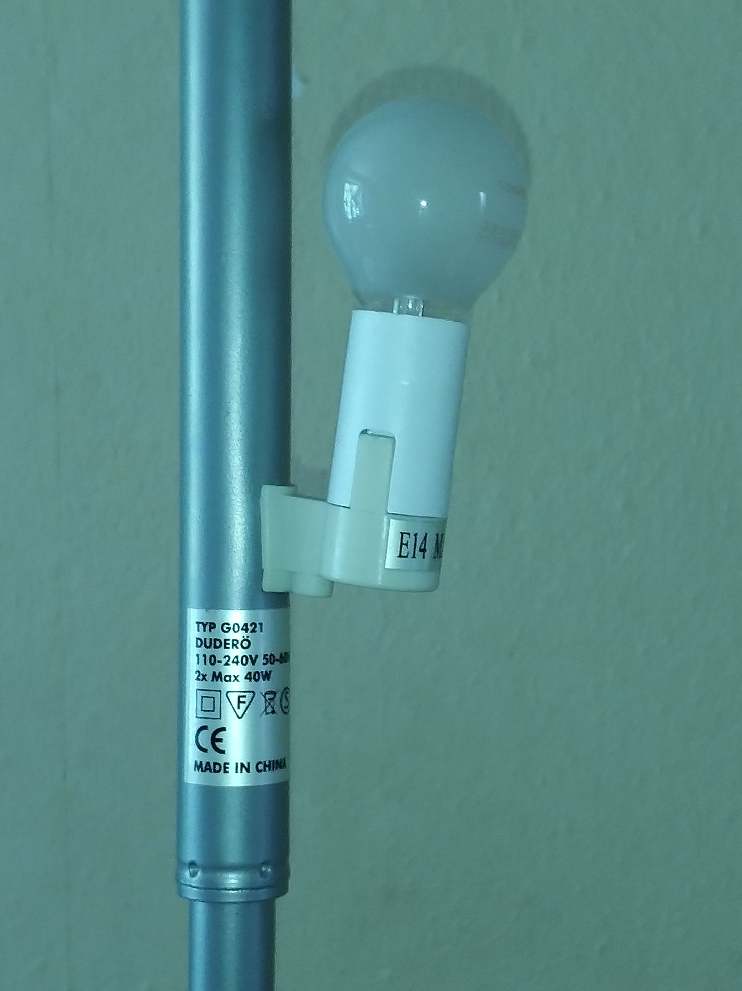 Lampa stojaca Ikea Dudero 2 abażur