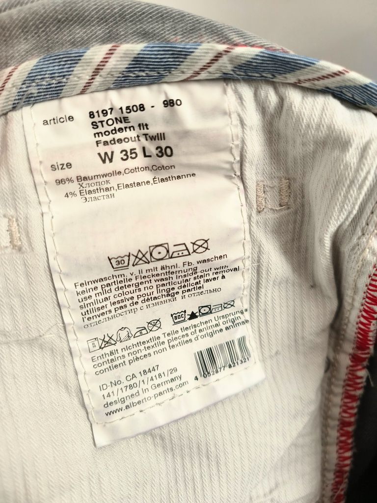 Męskie jeansy Alberto Stone Modern Fit W35 L30